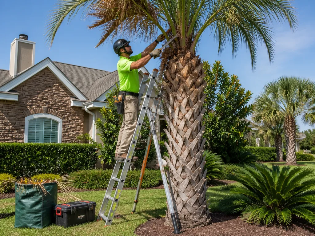 Palm Tree Trimming
